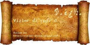 Vizler Árpád névjegykártya